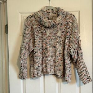 Cozy Multicolor Cable Knit Sweater